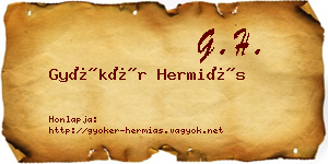 Gyökér Hermiás névjegykártya
